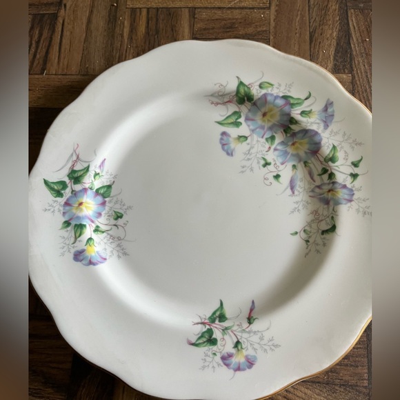 Set of 2 Royal Albert Bone China Friendship plate Morning Glory VINTAGE PRISTINE - Picture 4 of 6